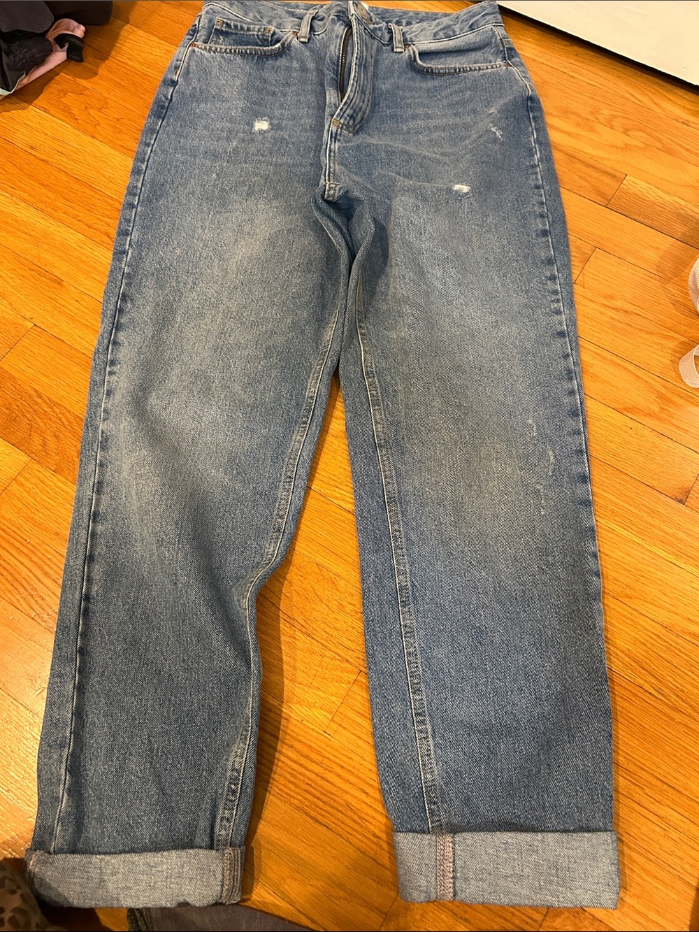 Classic Womens Light Blue Straight-Leg Jeans